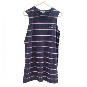 Vans Tshirt Dress with Cut Off Sleeves - 100% Cotton